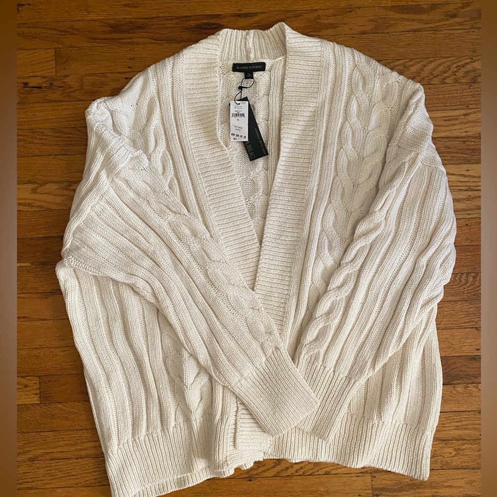 NWT Banana Republic Cableknit Cardigan - XL